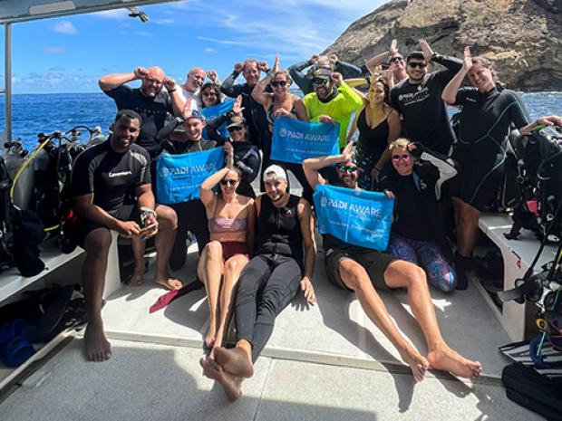 The PADI AWARE Foundation group.