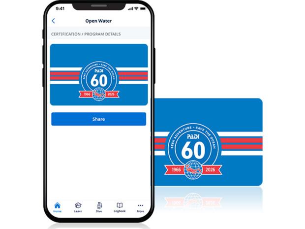 60th anniversary cert cards on digital and physical forms.